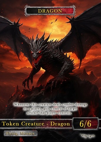 Dragon #17 Black Red AI ART